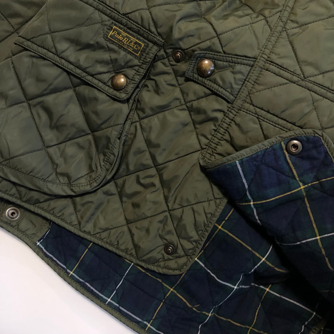 폴로 랄프로렌 퀄티드 패딩자켓 카키  상품이미지6