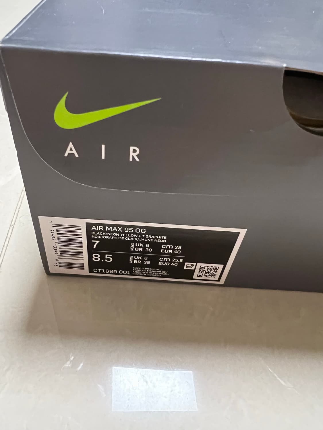 나이키 에어맥스 95 OG 2020버전 250 새제품 상품이미지2