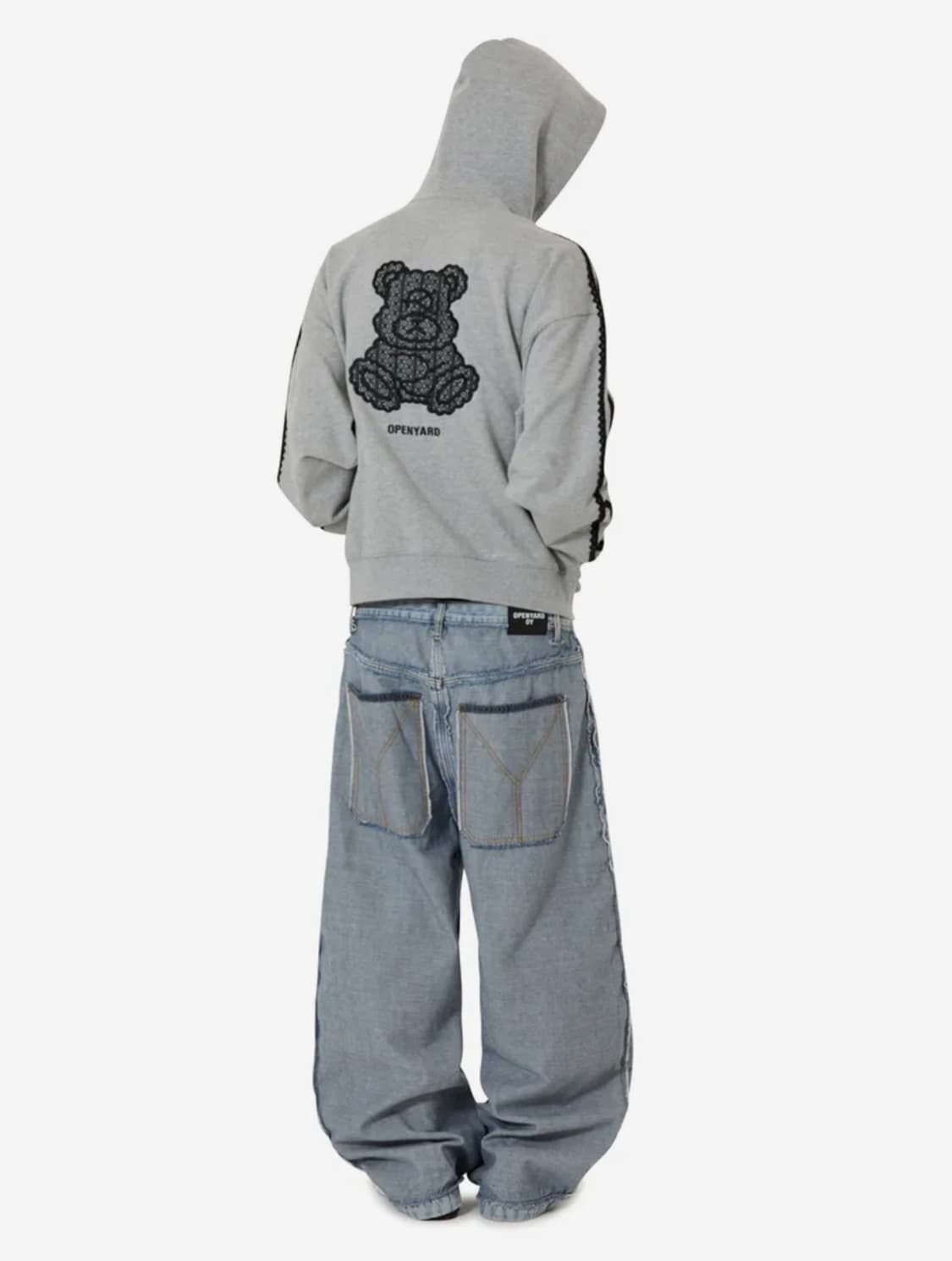 (택O) 오와이 OY 레이스 돌리 후드집업 (그레이) (m) 상품이미지1