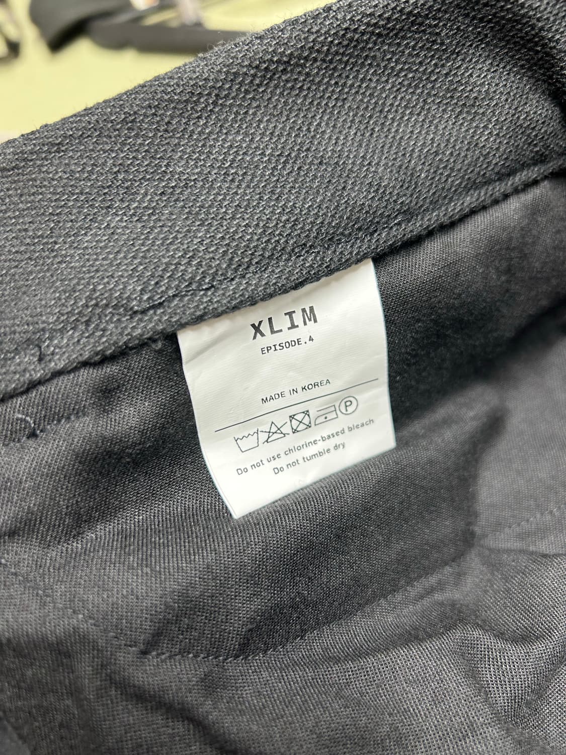 엑슬림 ep.4 백디테일 블랙 코튼팬츠 상품이미지3