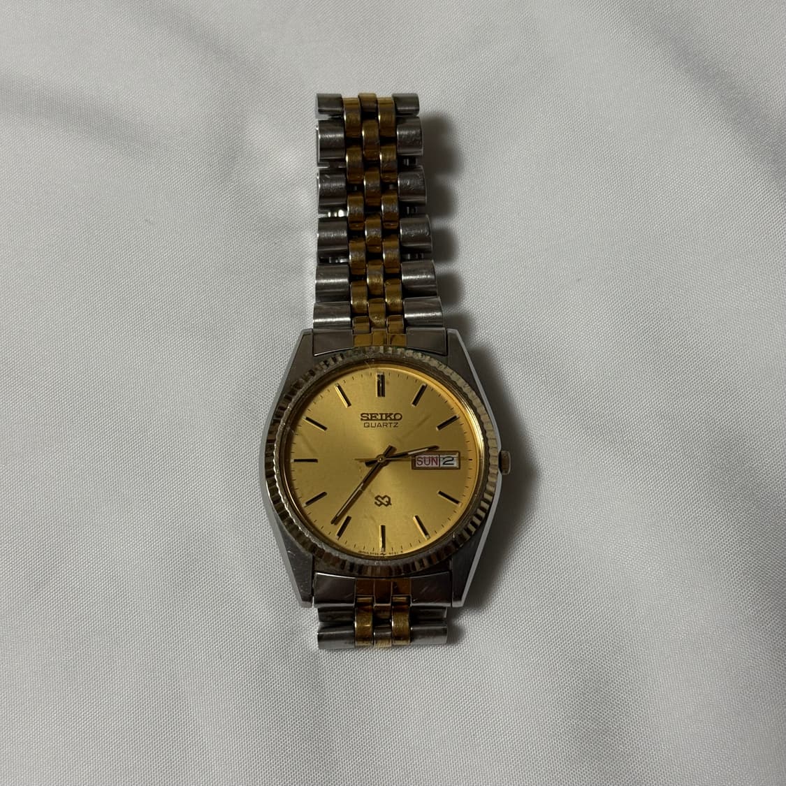 90's 빈티지 세이코 sq 콤비 쿼츠 시계 판매합니다 상품이미지4