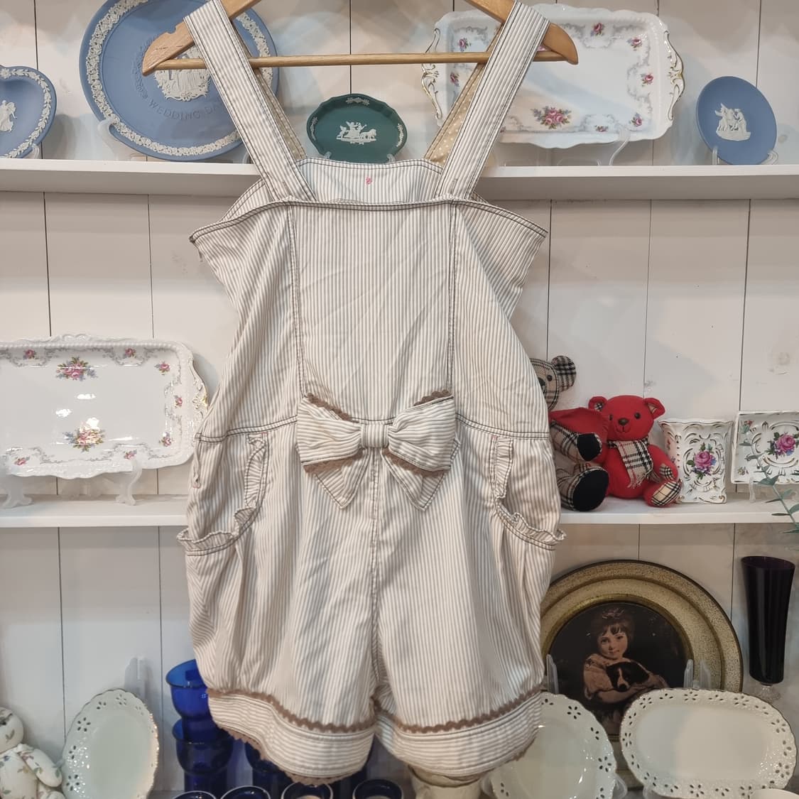 스트라이프 멜빵 점프수트 상품이미지6