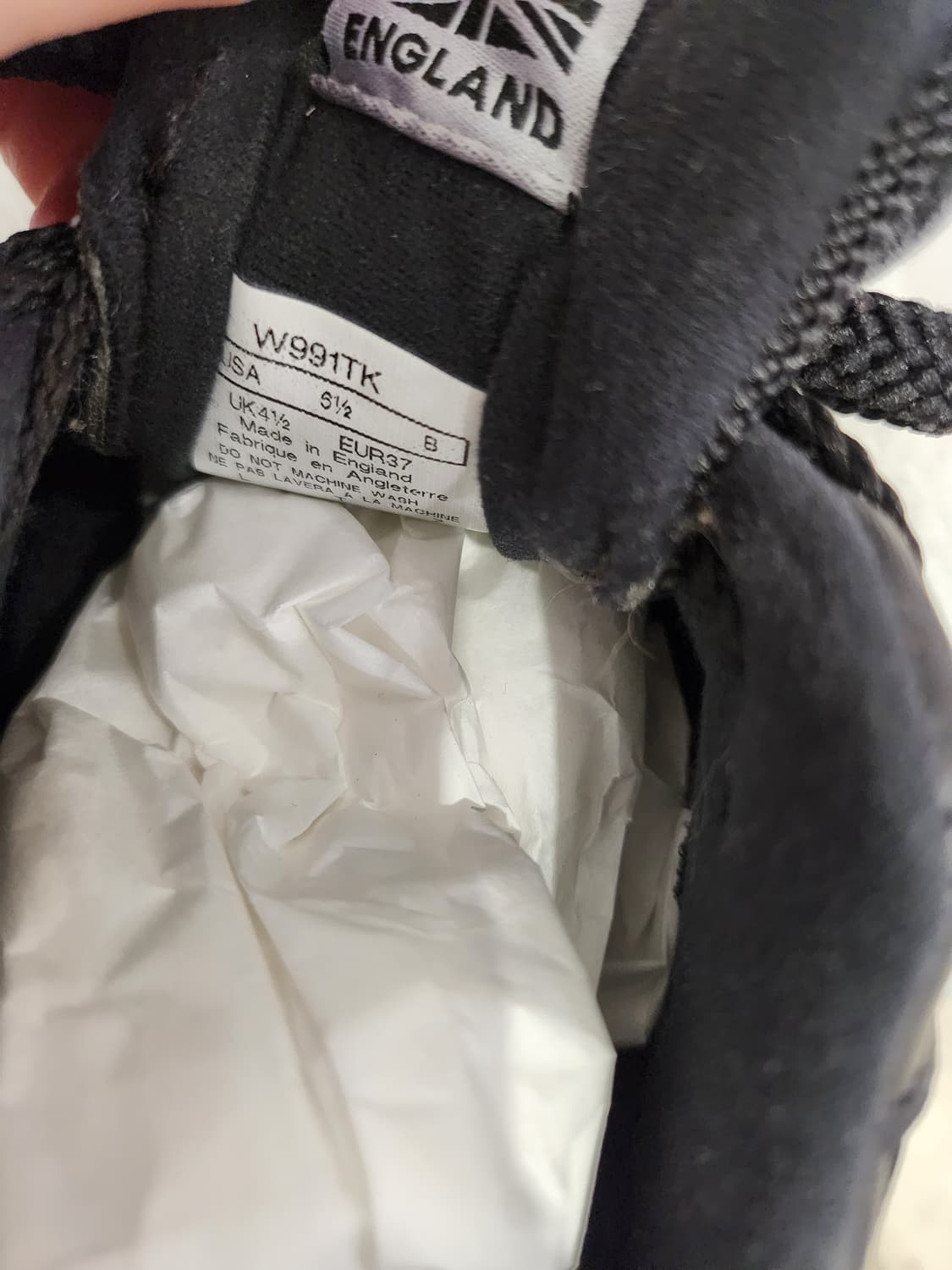 [새상품]뉴발란스 991 메이드 인 UK 블랙 상품이미지5