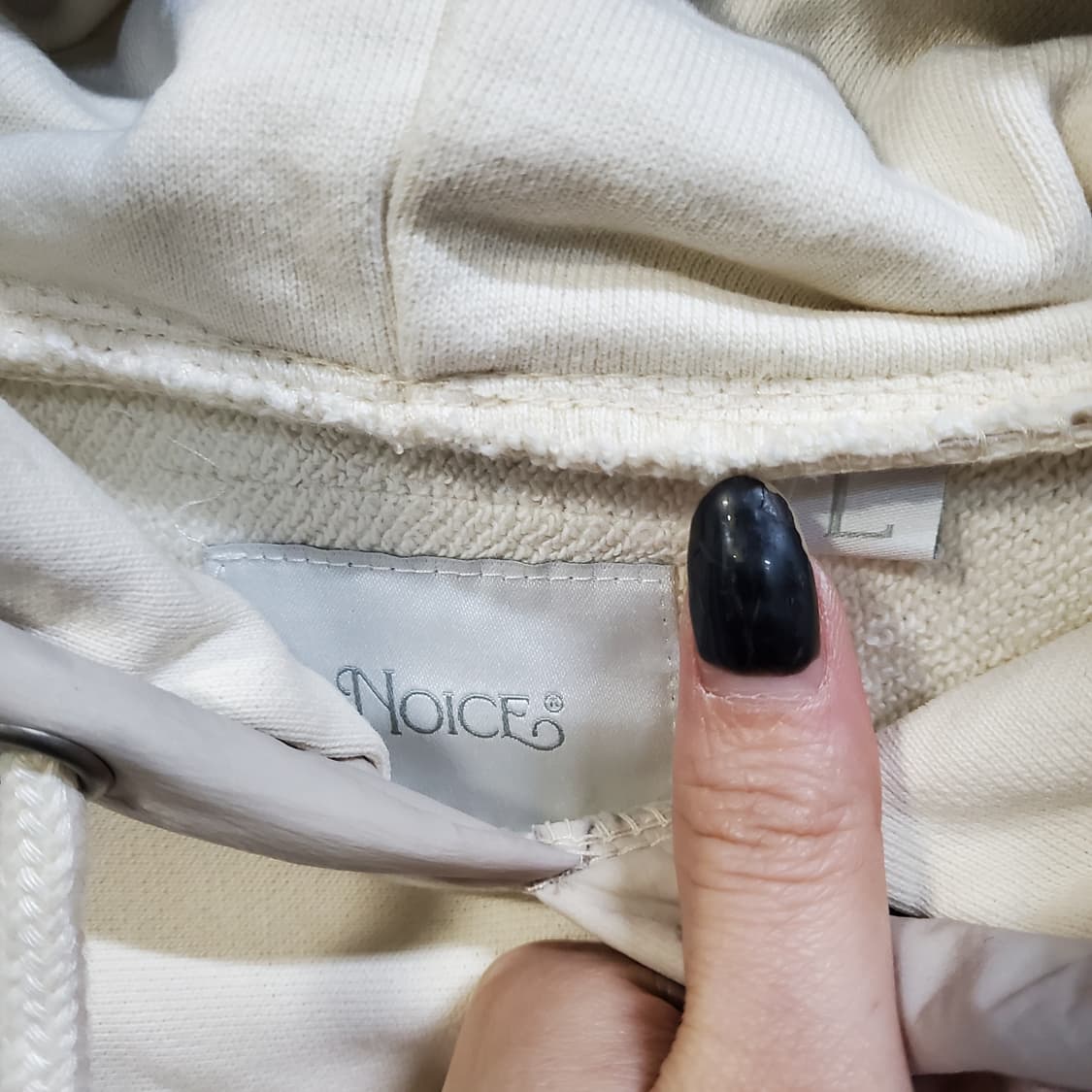 노이스 투톤 배색 후드티  상품이미지6