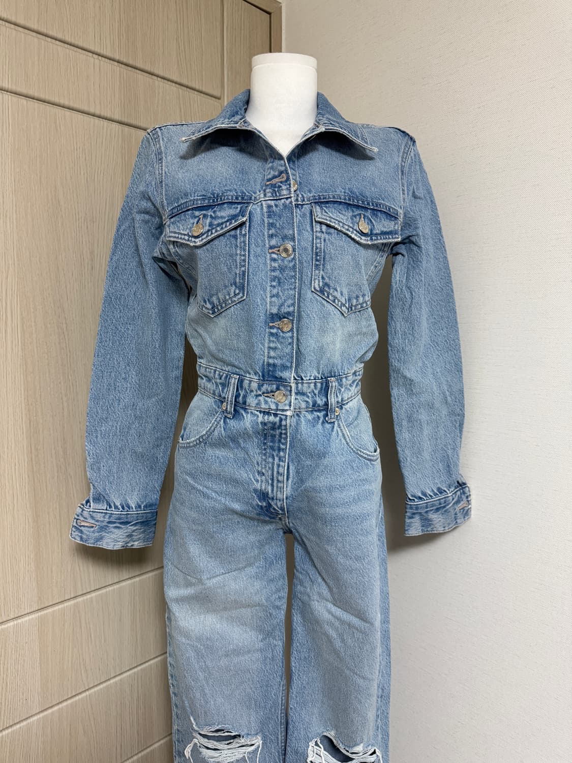 자라) 데님 점프수트 상품이미지1