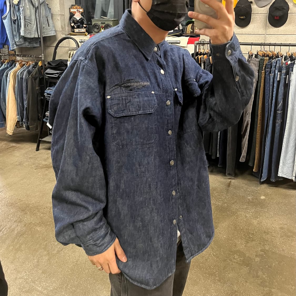 00s 할리데이비슨 헤비 데님 셔츠 (110) 상품이미지7