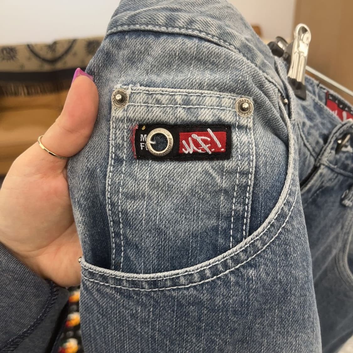 마자플라바 올드스쿨 워크웨어 카고 데님팬츠 30인치 C06541 상품이미지5