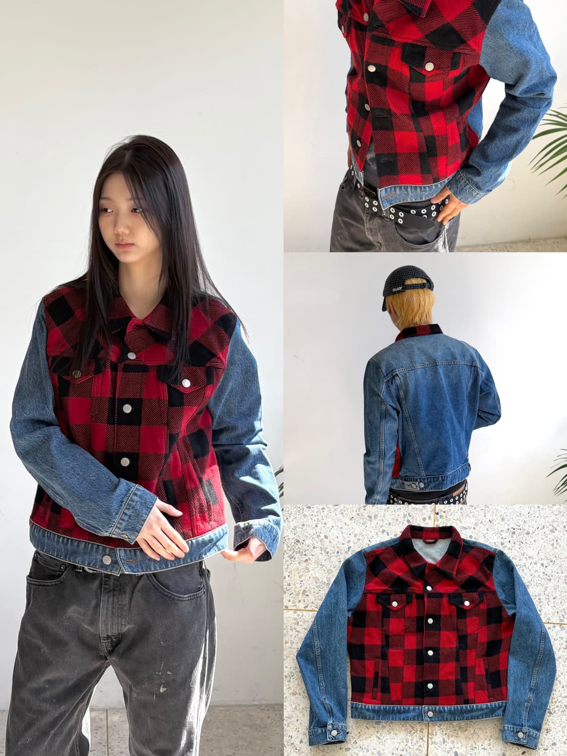 Dries Van Noten 2017 리워크 플란넬 데님 자켓 상품이미지1