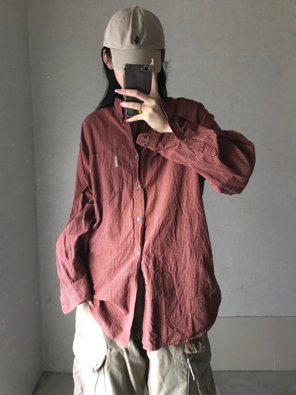 콜롬비아 오버핏 체크셔츠 상품이미지3