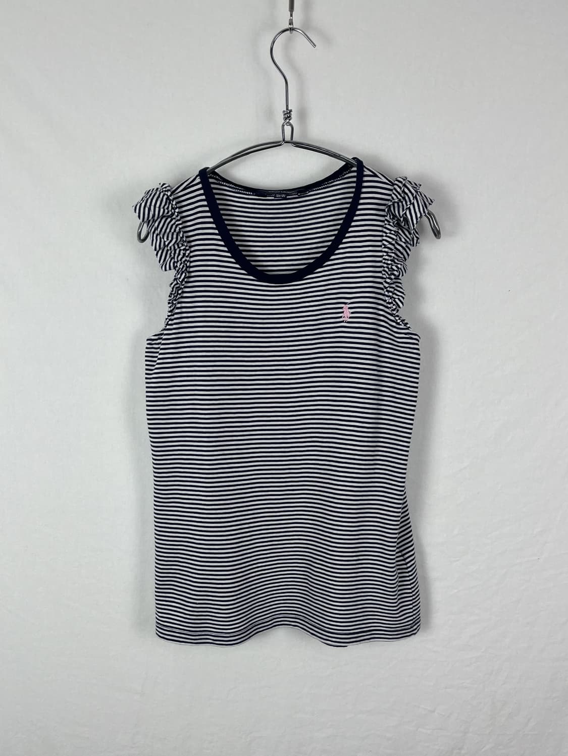 Polo Ralph Lauren 러플 스트라이프 슬리브리스  상품이미지4