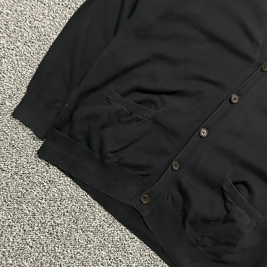 폴로 블랙 피마 코튼 브이넥 가디건 상품이미지3