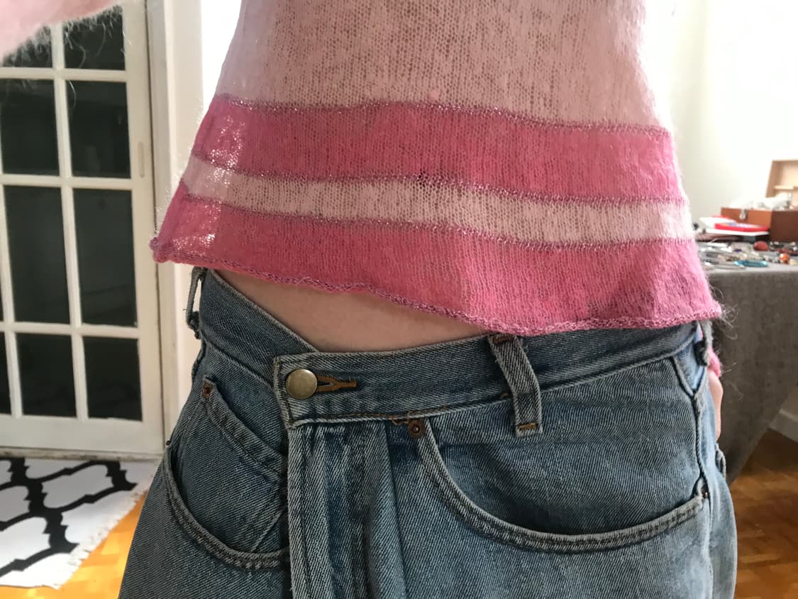 vintage mohair pink knit 상품이미지3