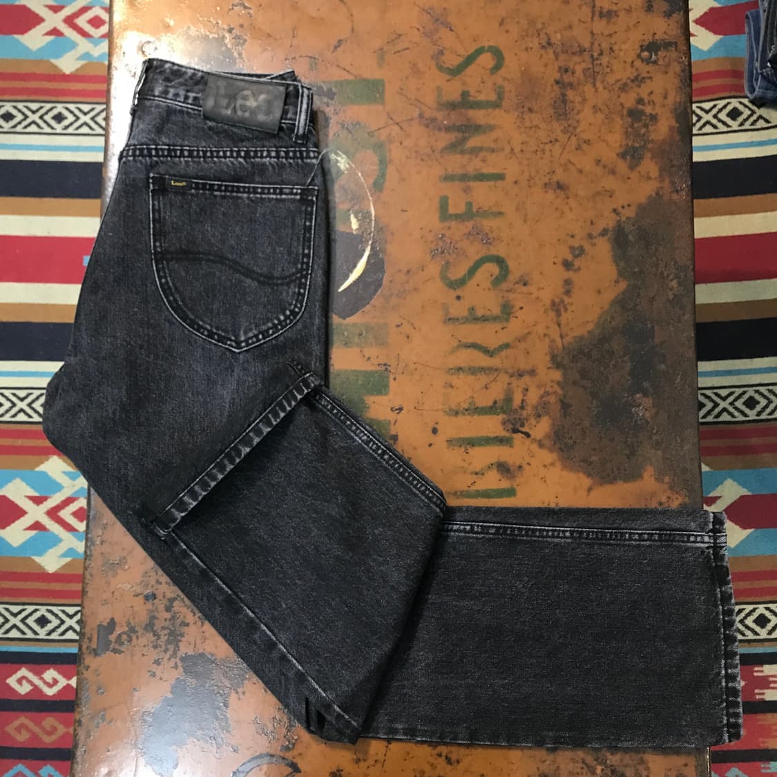 Lee 리 흑청 워시드 스트레이트 데님 팬츠 허리 26 사이즈  상품이미지2