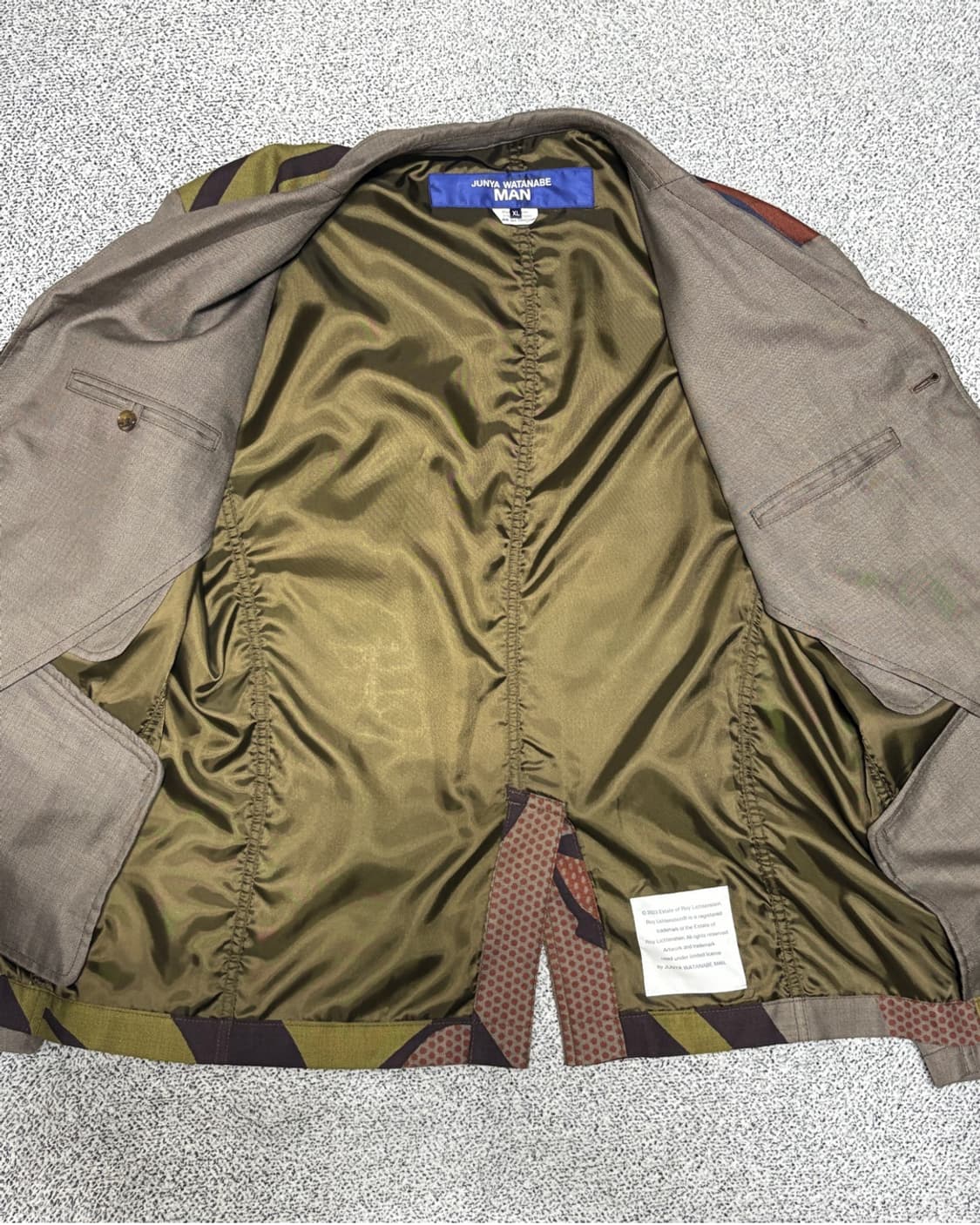 준야 와타나베 맨 꼼데가르송 x 로이 리히텐슈타인 울 블랜드 자켓 상품이미지6