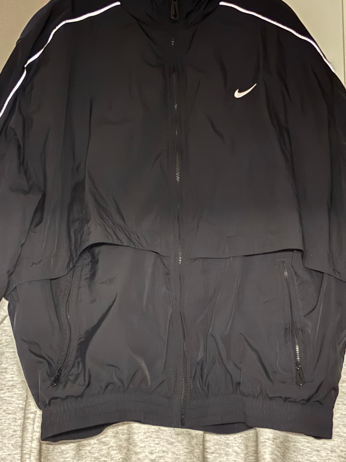 나이키 NSW 솔로 스우시 우븐 트랙 자켓 블랙 - 아시아 상품이미지2