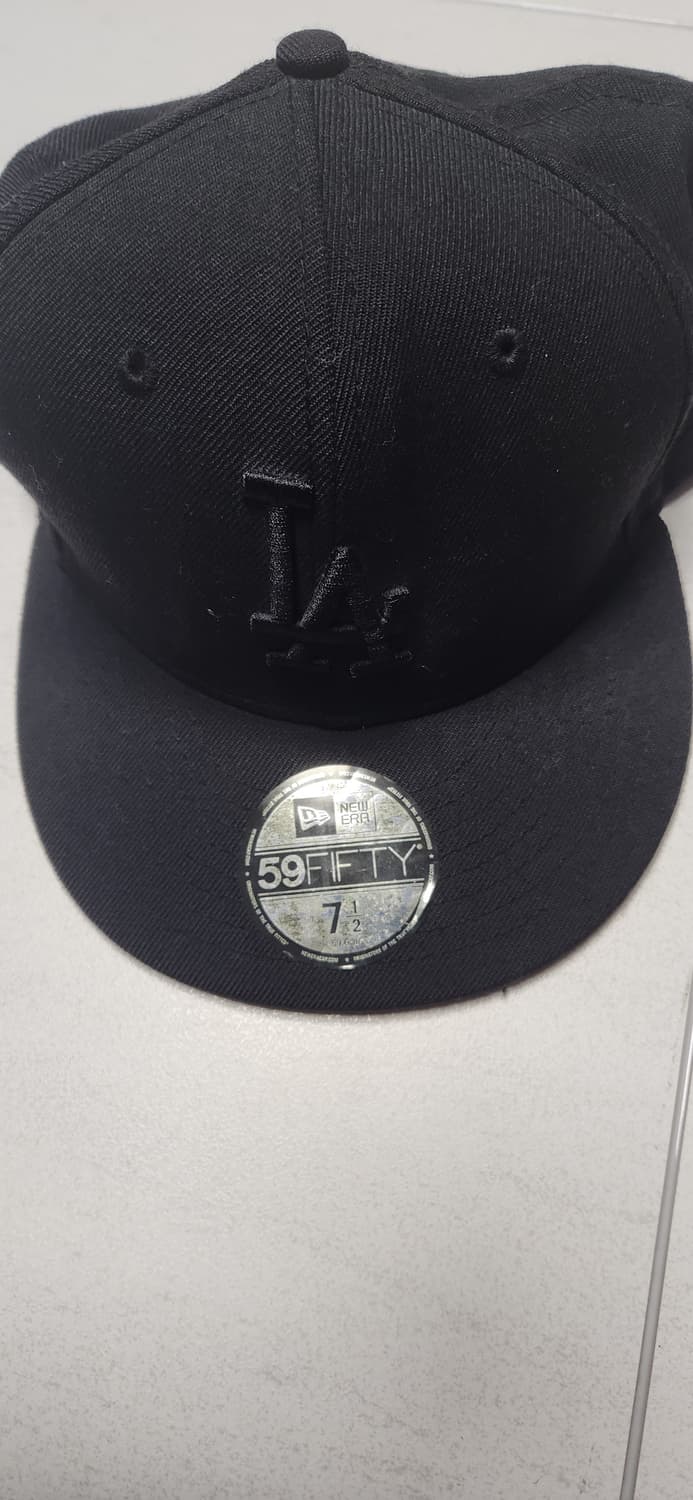 7½ 뉴에라 LA다져스 올 블랙 스냅백 상품이미지4