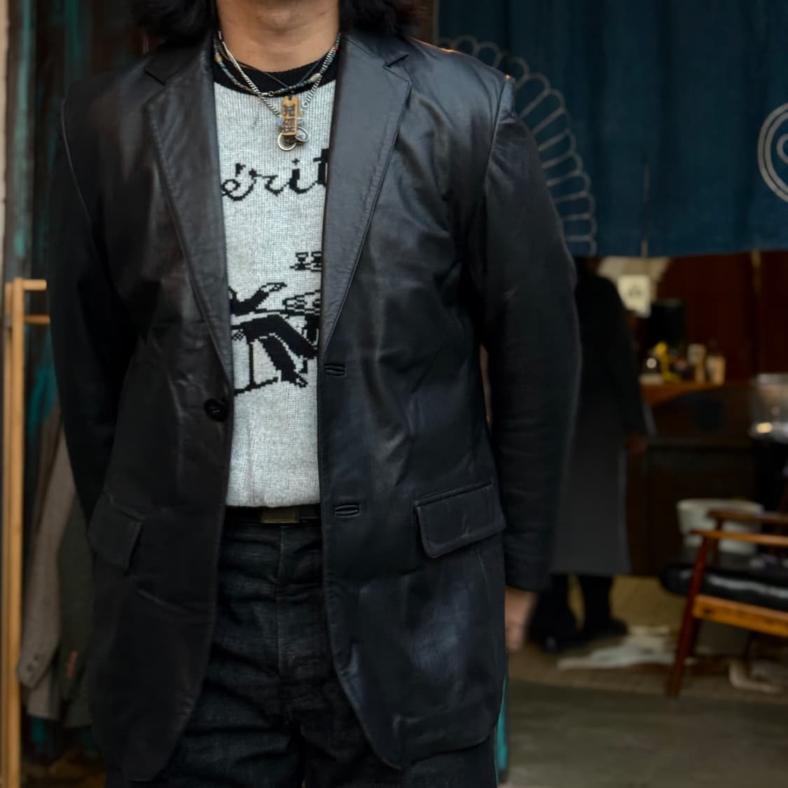 M Begin 양가죽 테일러드 자켓 L 상품이미지7