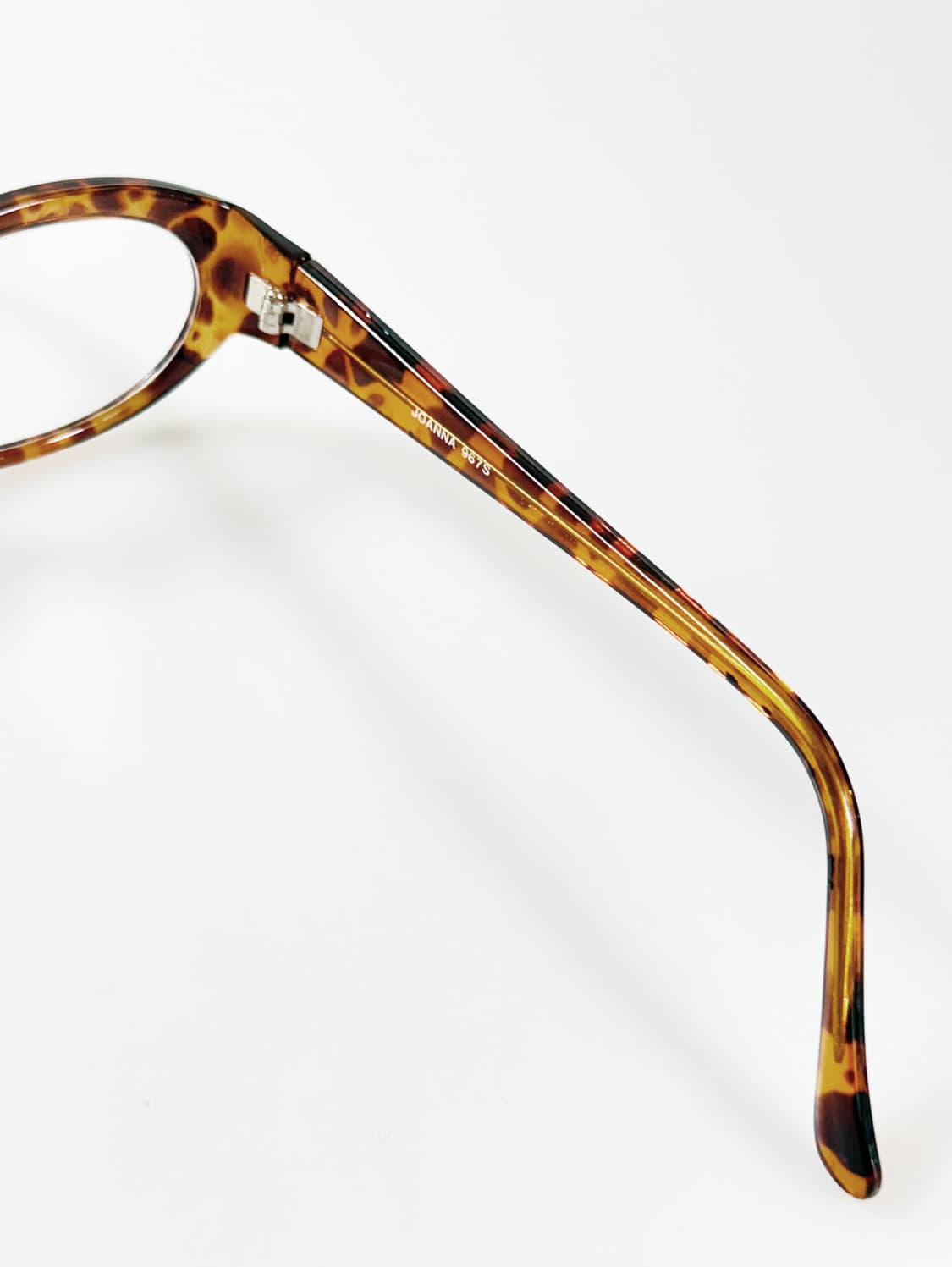 90s JOANNA 레오파드 뿔테 오벌 프레임 빈티지 안경 상품이미지6