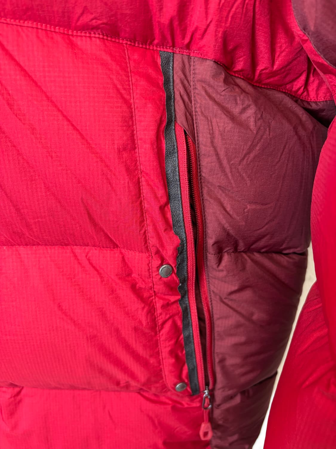 몽벨 헤비 구스다운 패딩 레드 상품이미지6