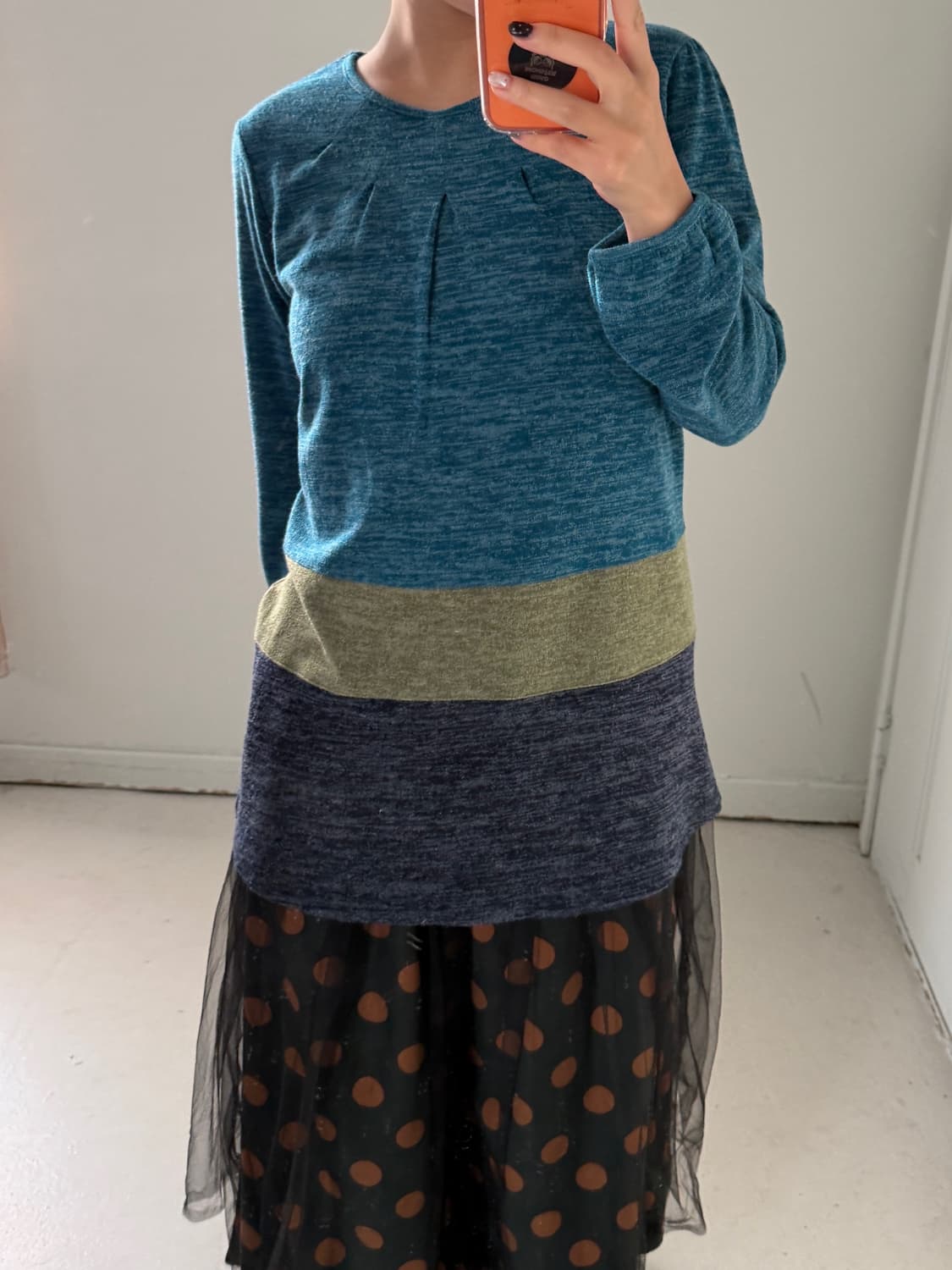 일본빈티지 모리 청록 롱니트 상품이미지2