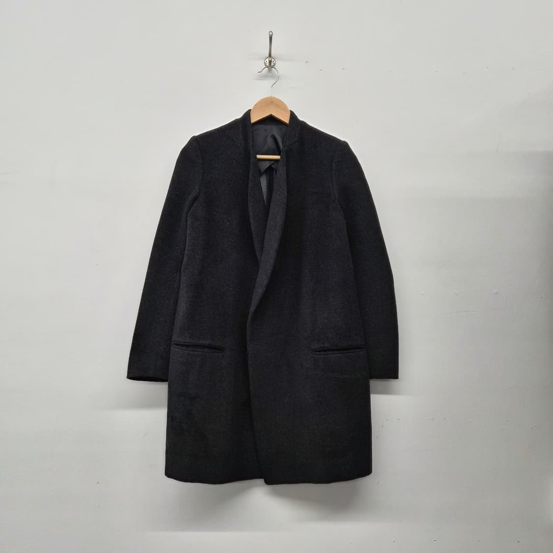  캐시미어 100% 기본 블랙 코트 여자 S 상품이미지1