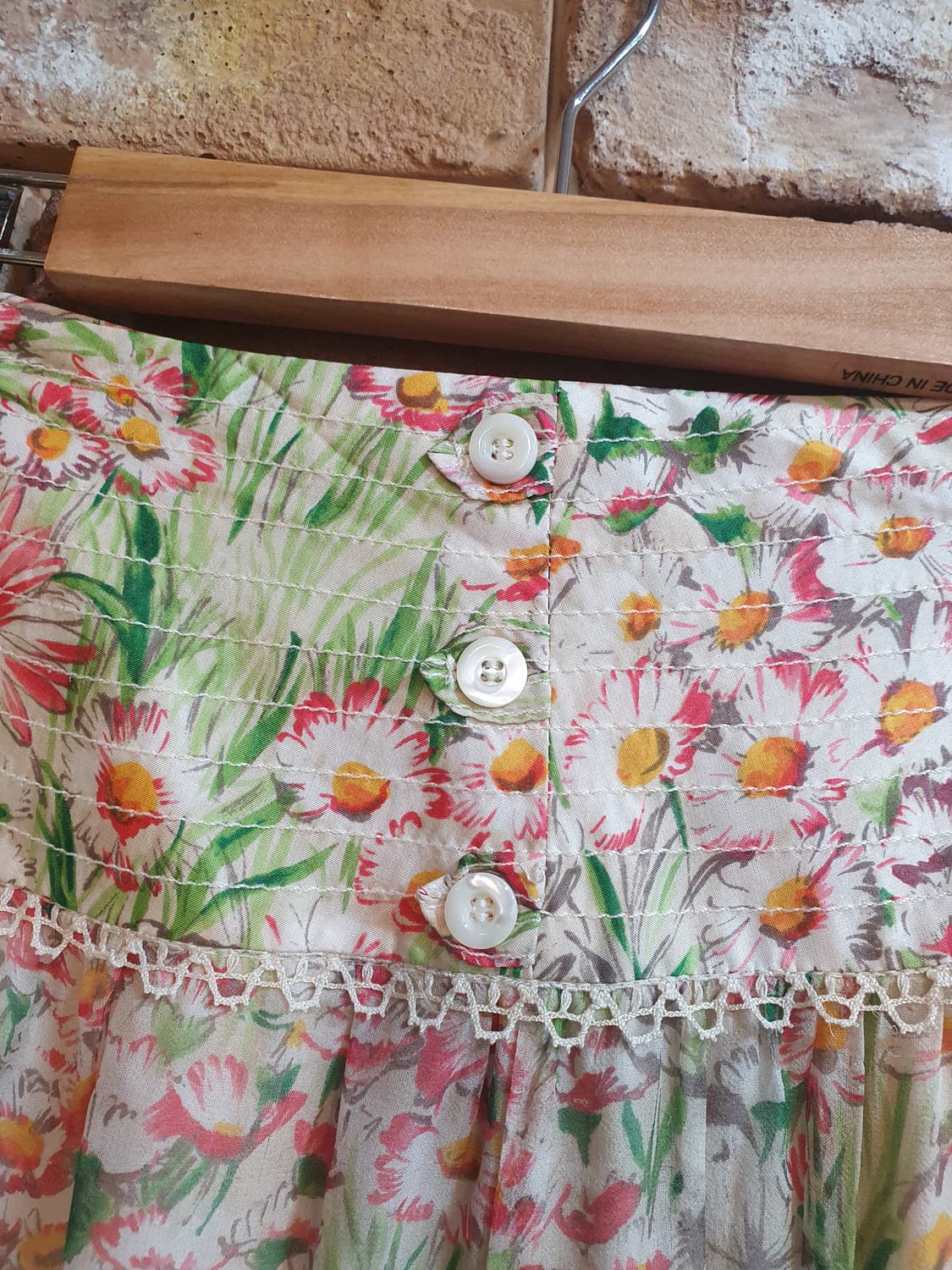 블루마린 플라워 실크 빈티지 스커트 42 상품이미지2