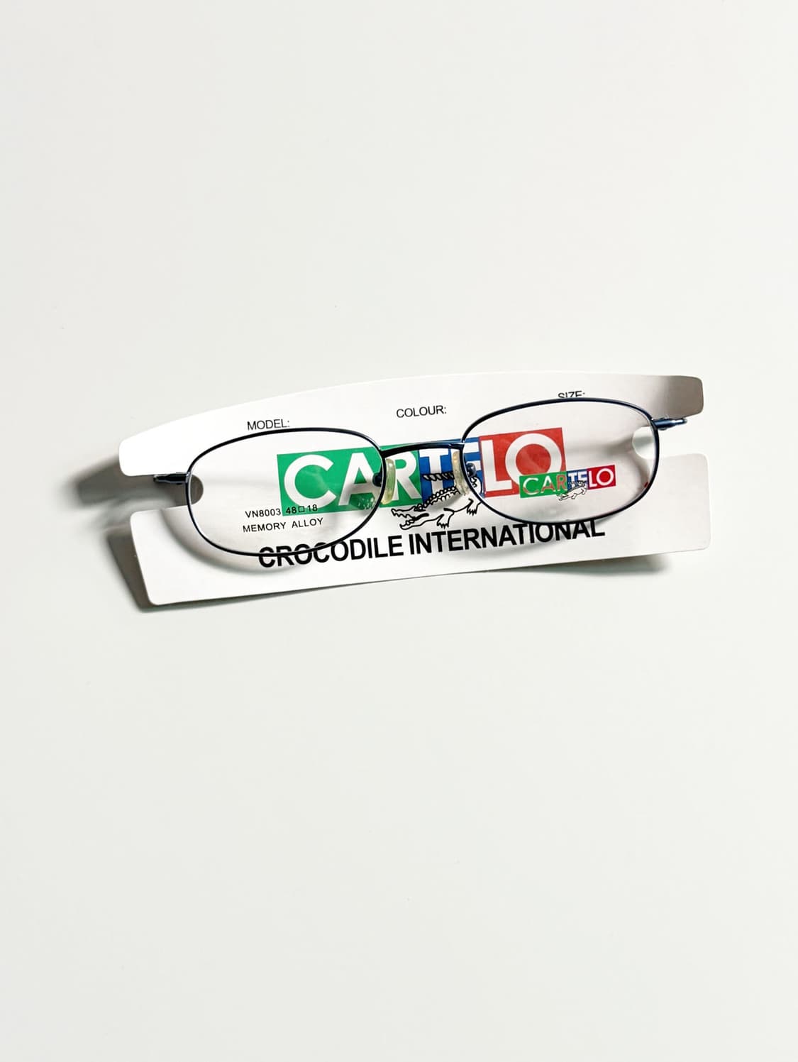 90s CARTELO 블루 메탈 슬림 스퀘어 빈티지 안경 상품이미지2