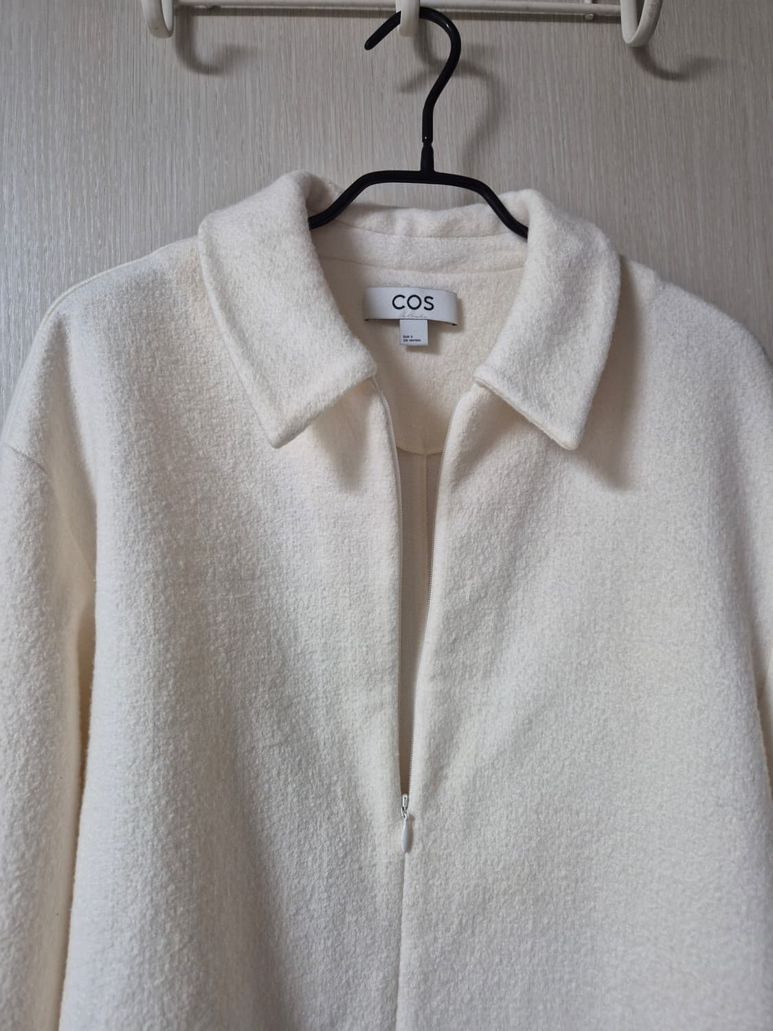 COS 코스  반집업 아이보리 울 자켓 S 신형 상품이미지4