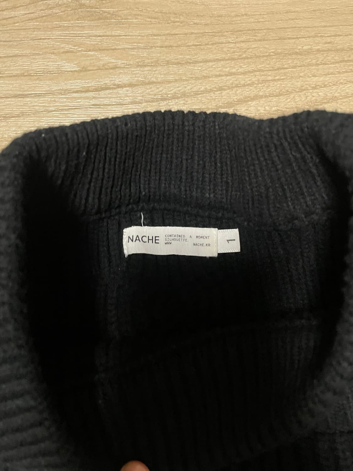 나체 asymmetric layered knit black 상품이미지6