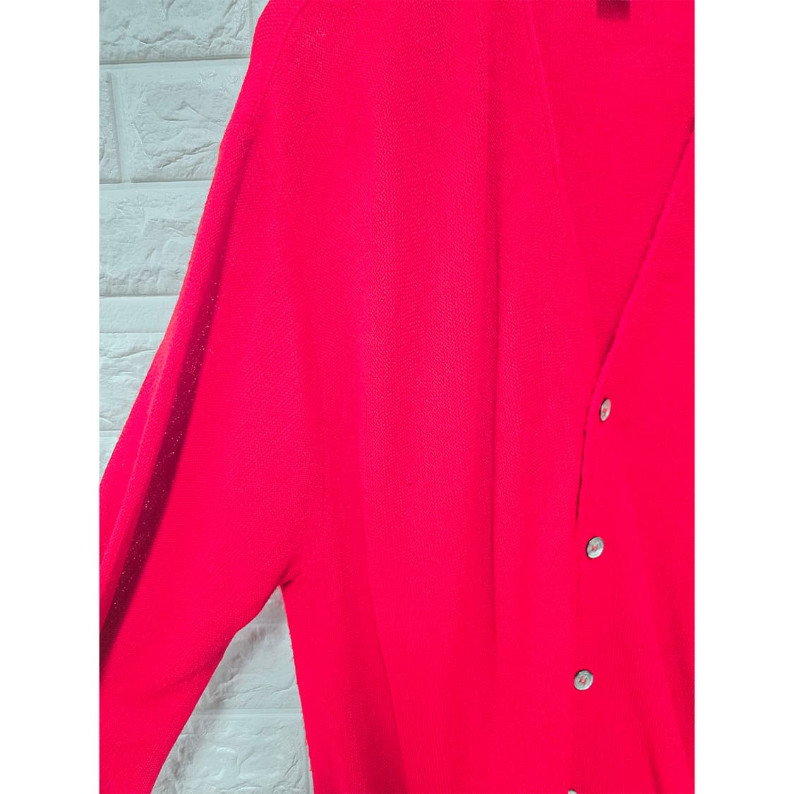 택포) 라코스테 레드 가디건 XL 상품이미지3