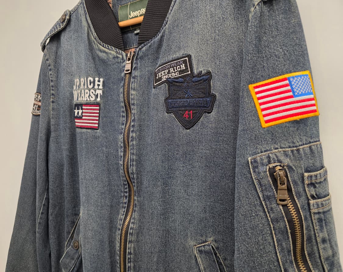 jeep 지프 남자 청 항공자켓.
싸이즈 105 상품이미지2