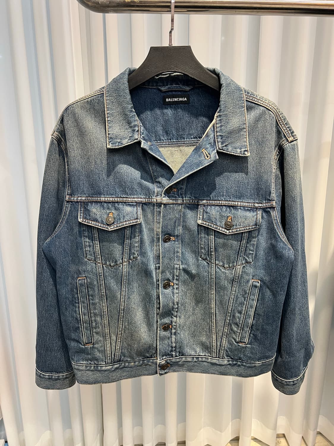 (48) 발렌시아가 백로고 데님 트러커 데님 청자켓 상품이미지3