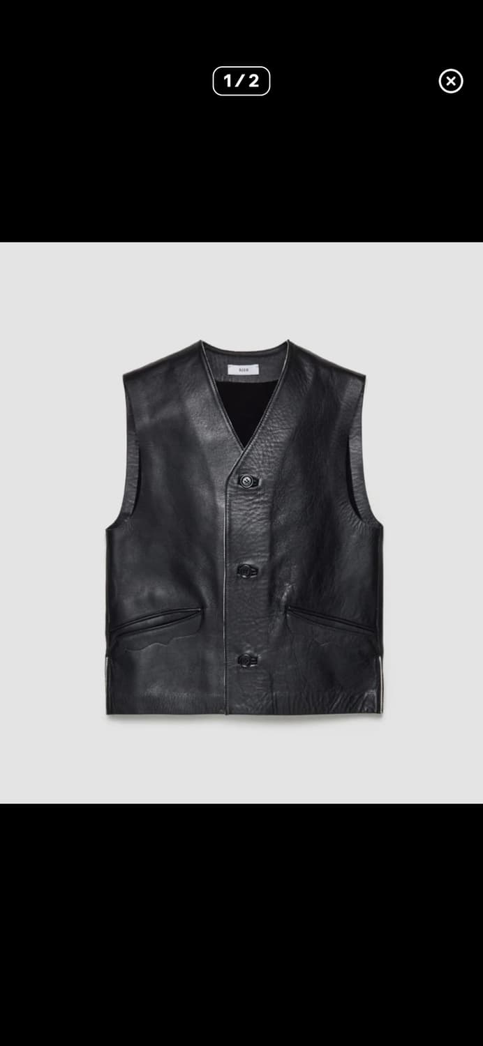 리에르(rier) 레더 베스트 질렛 S사이즈 상품이미지1