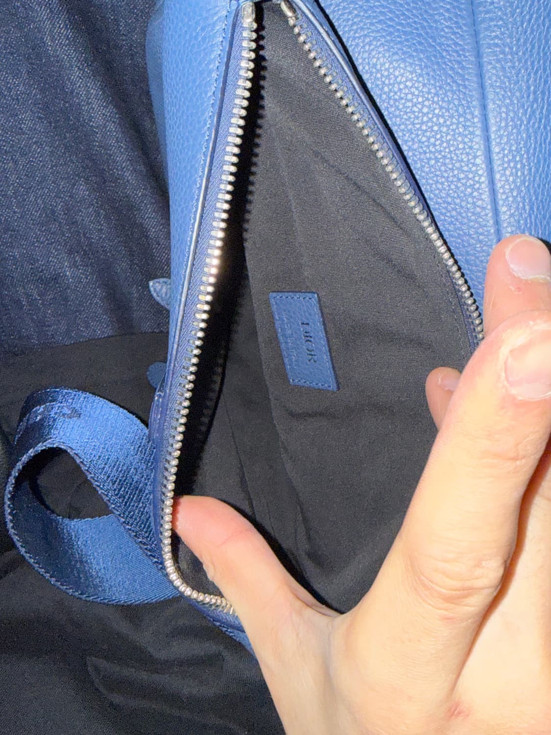 디올 남성 새들백 블루 상품이미지7