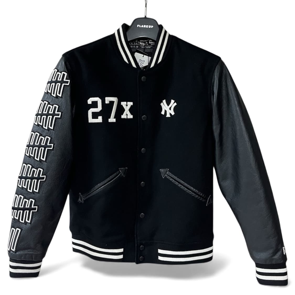 뉴에라X언디핏 레더 바시티 자켓 상품이미지1