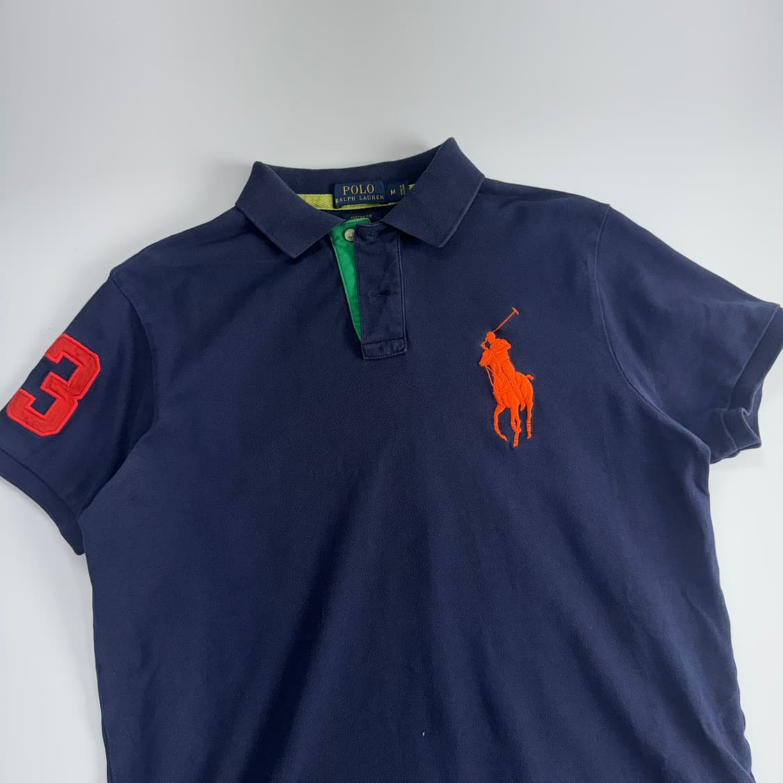 Polo 폴로 오렌지 빅포니 네이비 반팔 카라티 상품이미지4