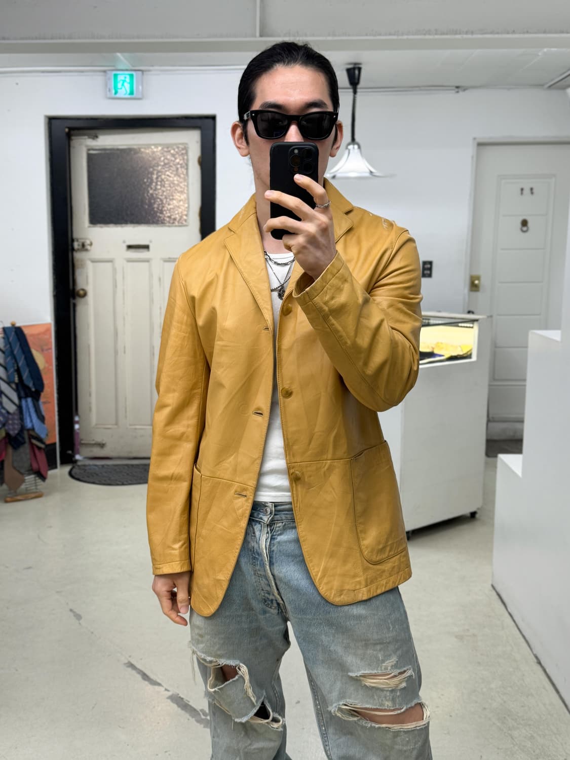 MEN'S MELROSE 레더 자켓 상품이미지1