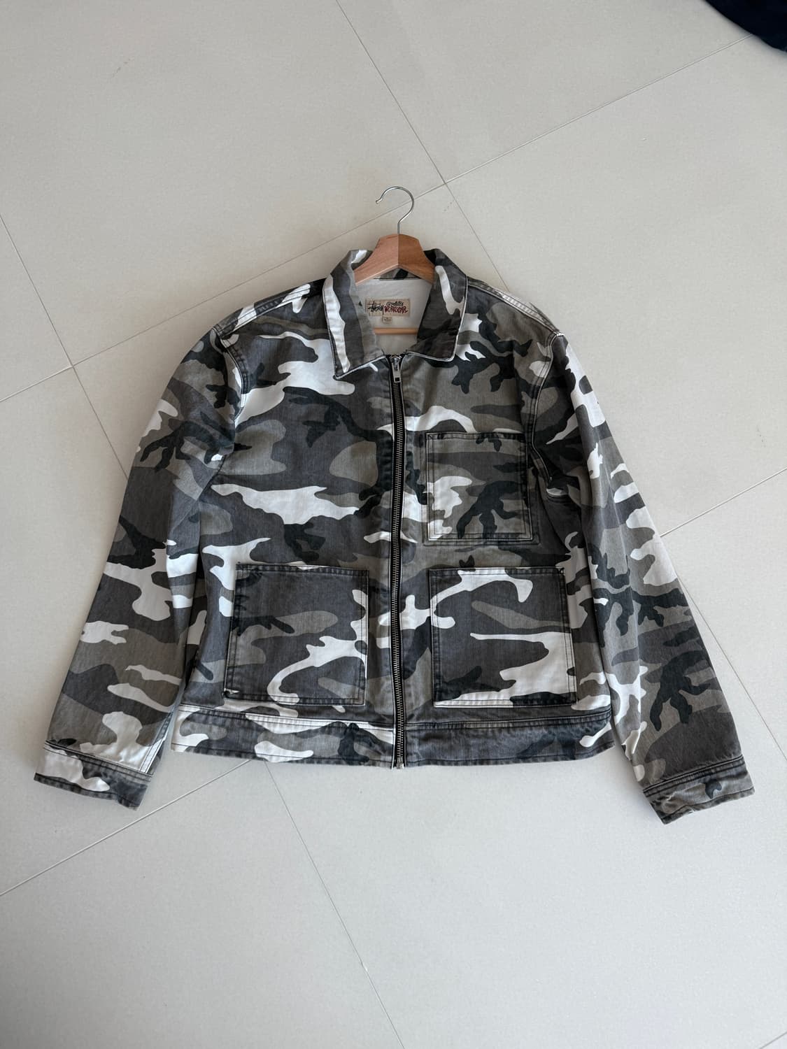 스투시 카모 집업 자켓 L 상품이미지1