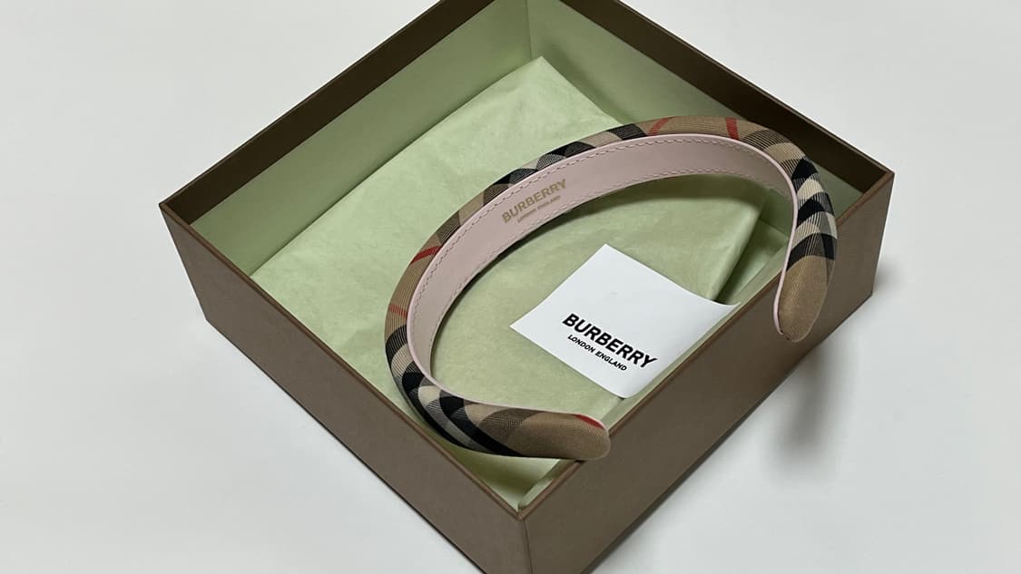 새상품 | 버버리 체크 헤어밴드 상품이미지2