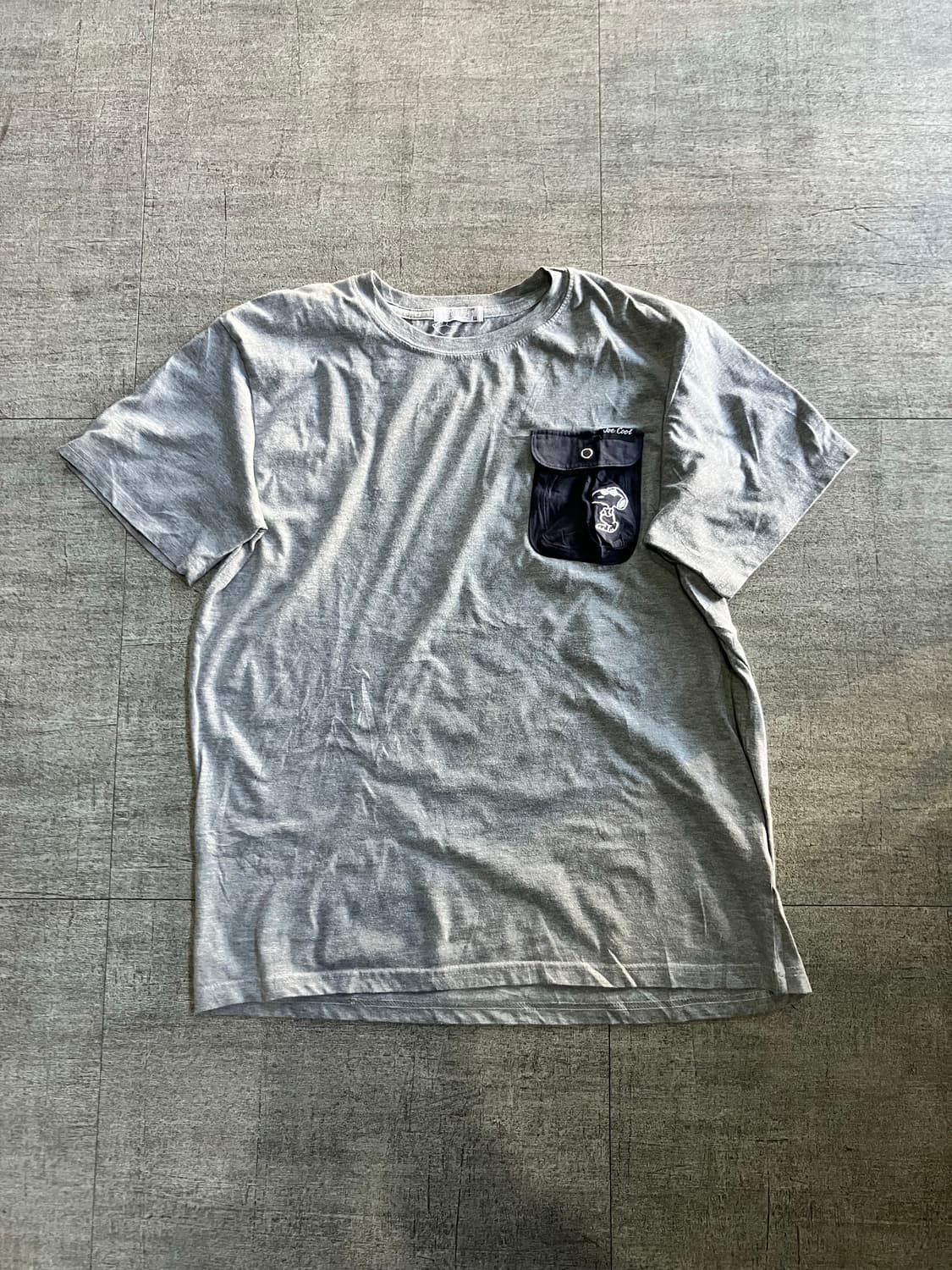 일본빈티지 Peanuts 올드스쿨아메카지 스누피 원포켓 반팔티셔츠 상품이미지1