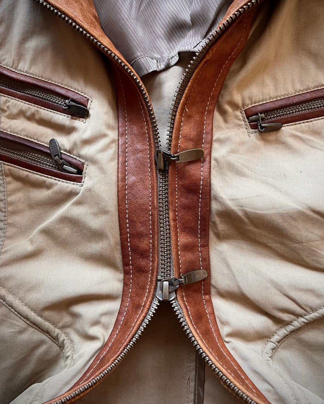 COMME CA ISM Leather Trim Trucker Jacket 상품이미지4