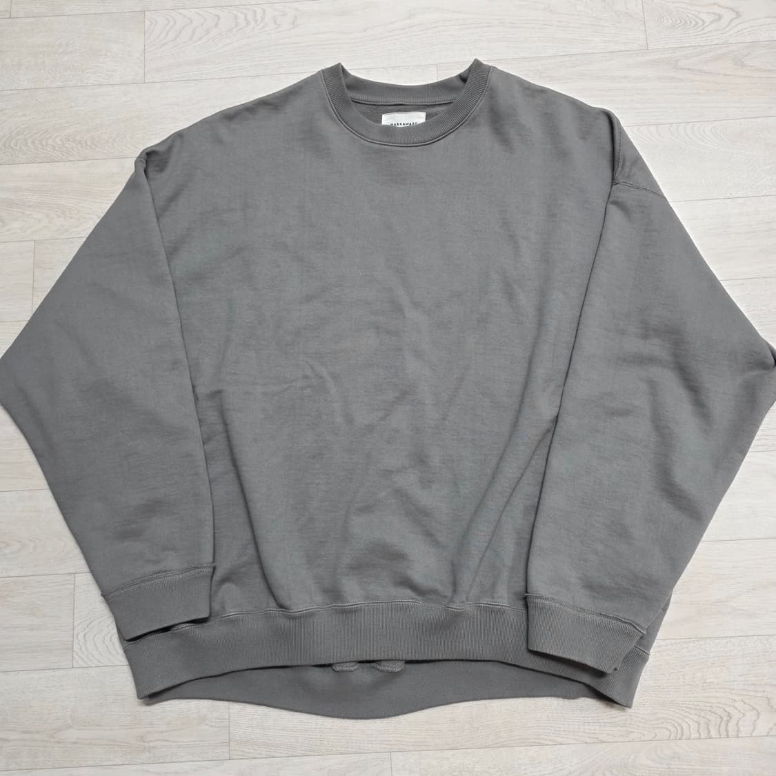 [1,2] 마카웨어 휴지 스웻 셋업 오가닉코튼 헤비 컴포트 플리스 그레이 상품이미지4