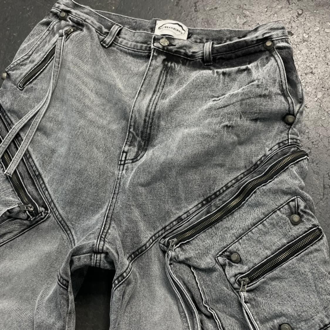 써저리 008 프로세스 오블리크 카고 데님팬츠  상품이미지2