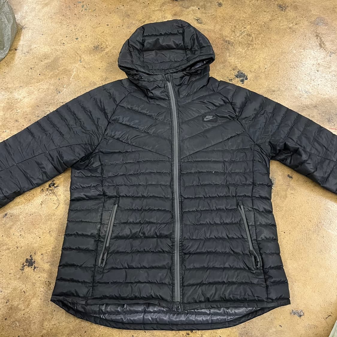 [정품/XXL] 나이키 블랙 후드 패딩 점퍼 b14 상품이미지3