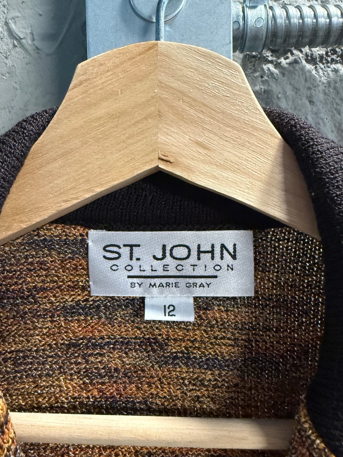 12 세인트존 ST.JOHN 컬렉션 니트 자켓 브라운 멀티 상품이미지6