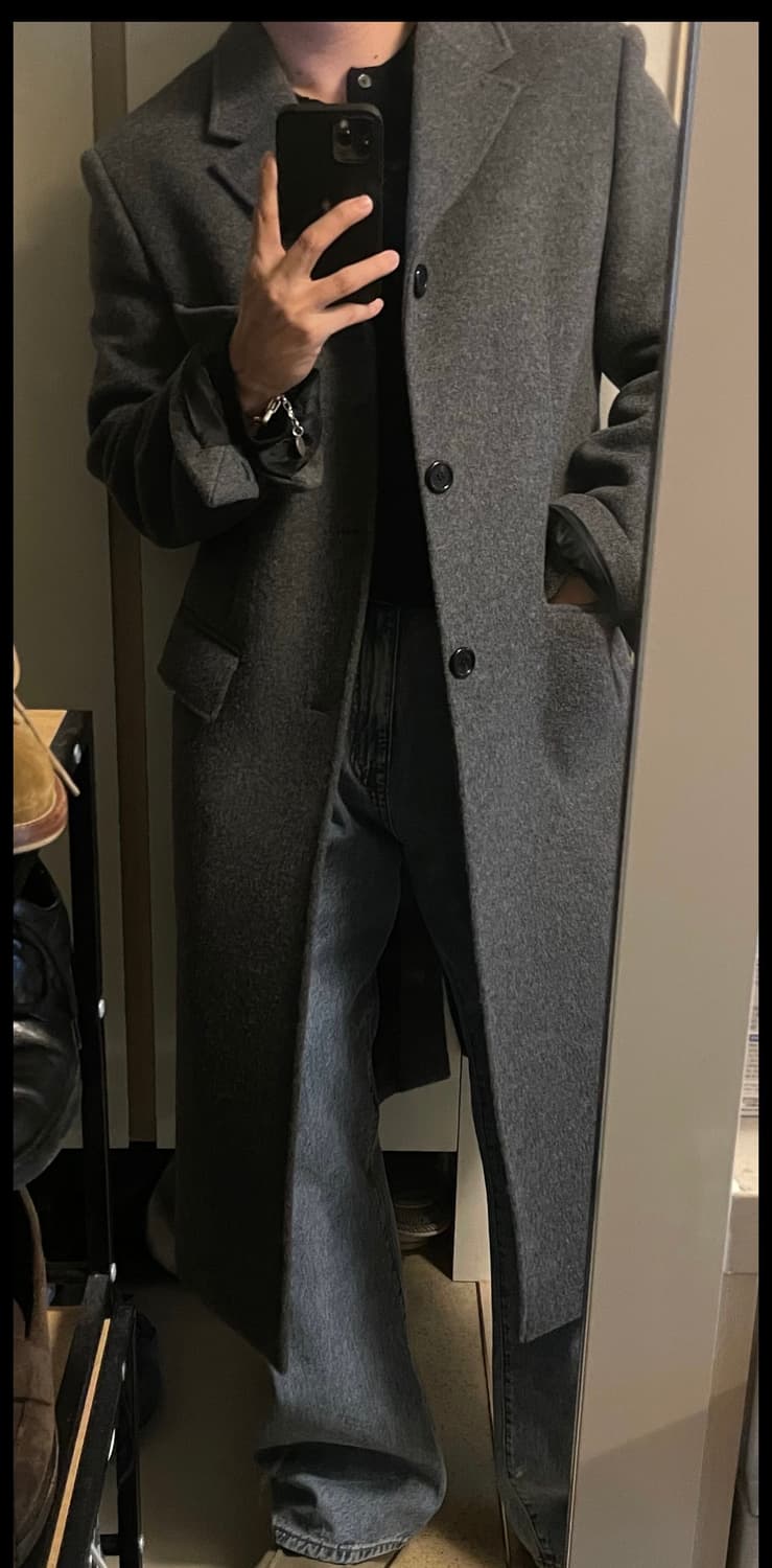 MNGU 체스터필드 코트 그레이 M 사이즈 상품이미지3