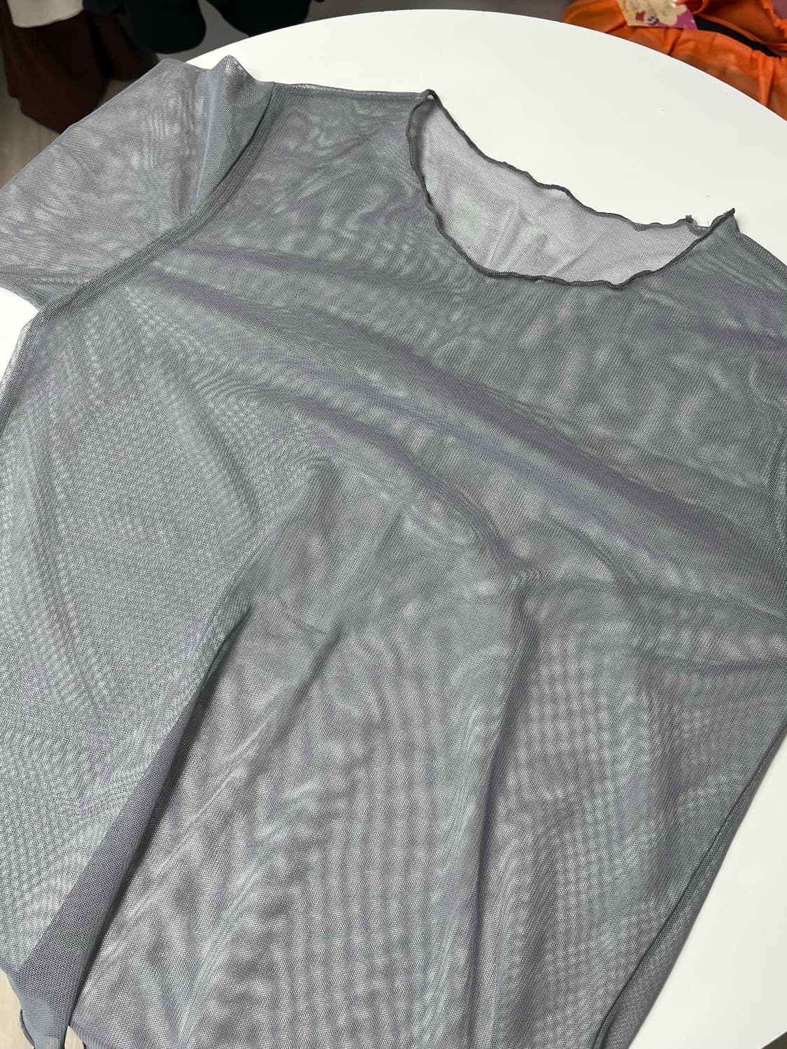 매쉬 시스루 레이어드티 상품이미지1