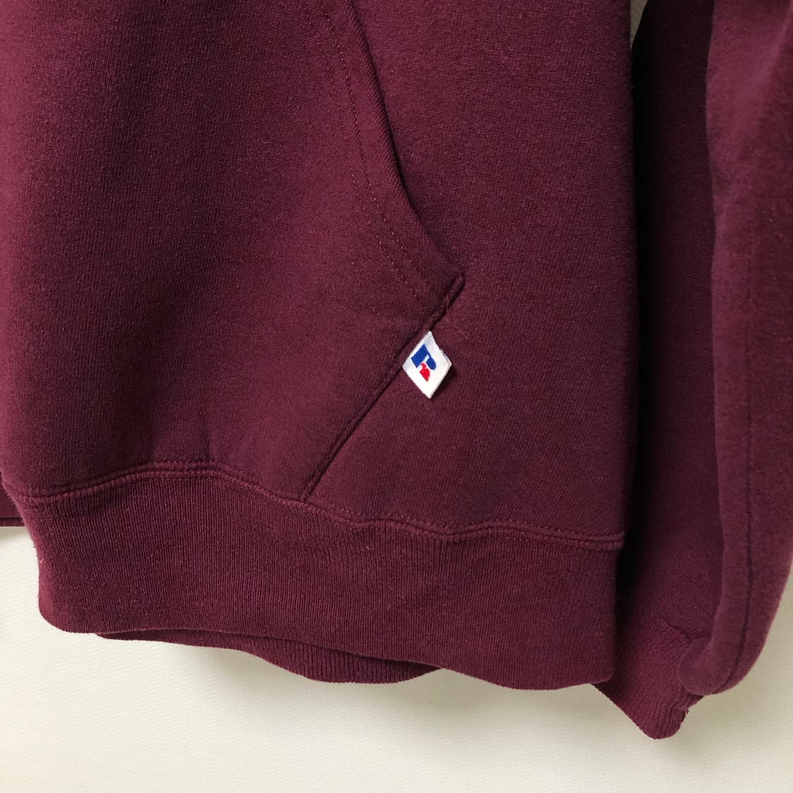 vtg 빈티지 러셀 후드티 스웻 xl 버건디 상품이미지5