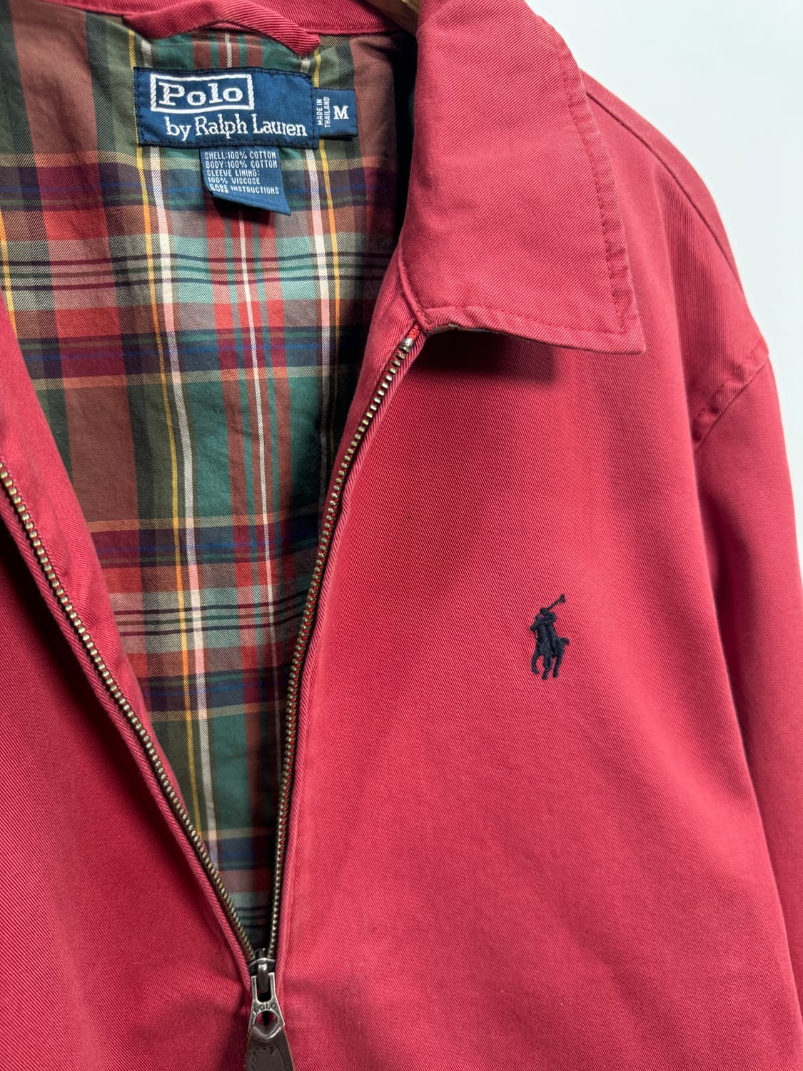 폴로 블루종 베이포트 코튼 자켓 코랄레드 상품이미지3