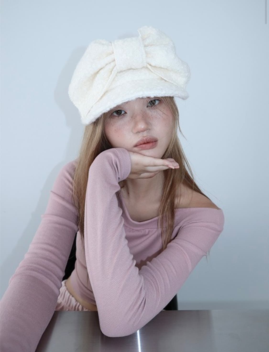 클라따 부클 리본 헌팅 캡 상품이미지1